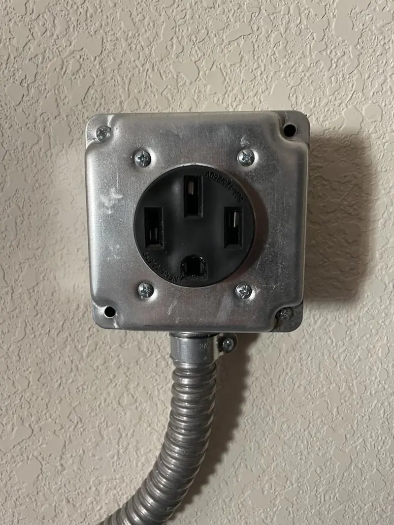 NEMA 14-50 outlet installed for Smart Home Electrical in Bloomington